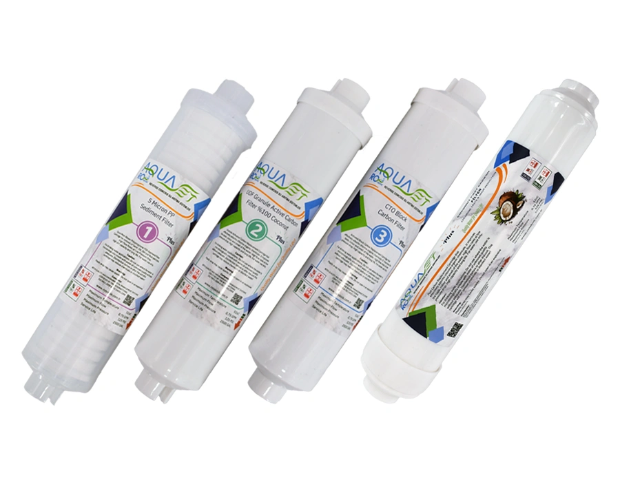 AQUASET 12" Inline Plus Dörtlü Filtre Seti AQUASET 12" Inline Plus Dörtlü Filtre Seti